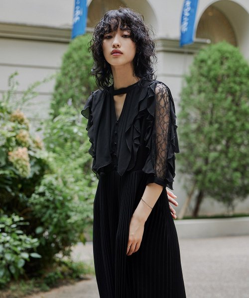 niana ニアナ 結婚式 ワンピース パーティードレス ラッフル キー  