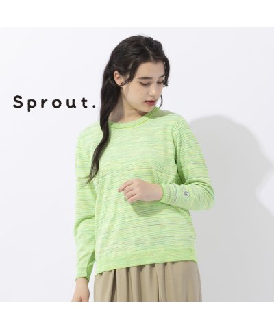 【Sprout.】グラデーションボーダー　ニットプルオーバー［アンサンブル可］