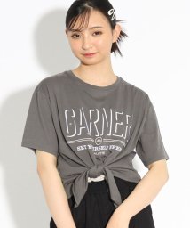 PINK-latte/前縛り刺繍Tシャツ/505456760