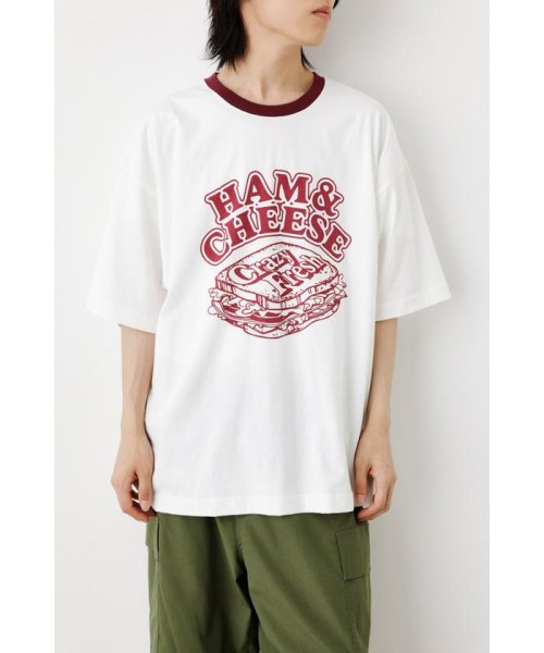 RODEO CROWNS WIDE BOWL(ロデオクラウンズワイドボウル)/HAM&CHEESE Tシャツ/D/RED3