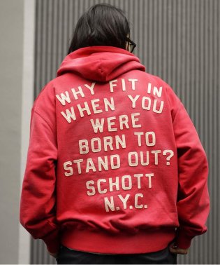 Schott/WEB LIMITED/HOODED SWEAT LETTERING SCHOTT/レタリング ショット パーカー/505457603