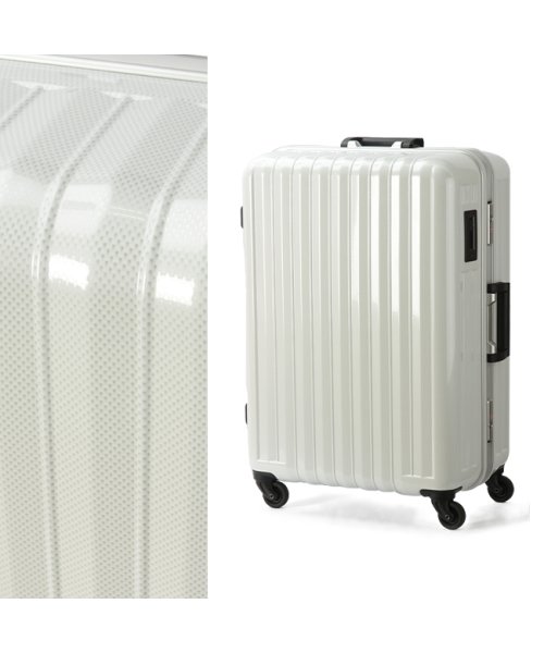 BOUNDRIP(バウンドリップ)/バウンドリップ スーツケース Lサイズ フレーム ストッパー付き 軽量 丈夫 大容量 BOUNDRIP 70L BD55/ホワイト