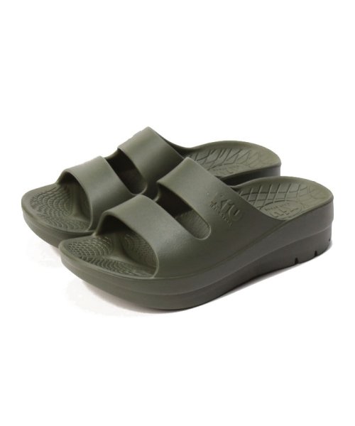 KiU(KiU)/KIU RECOVERY SANDAL－TypeB/カーキ