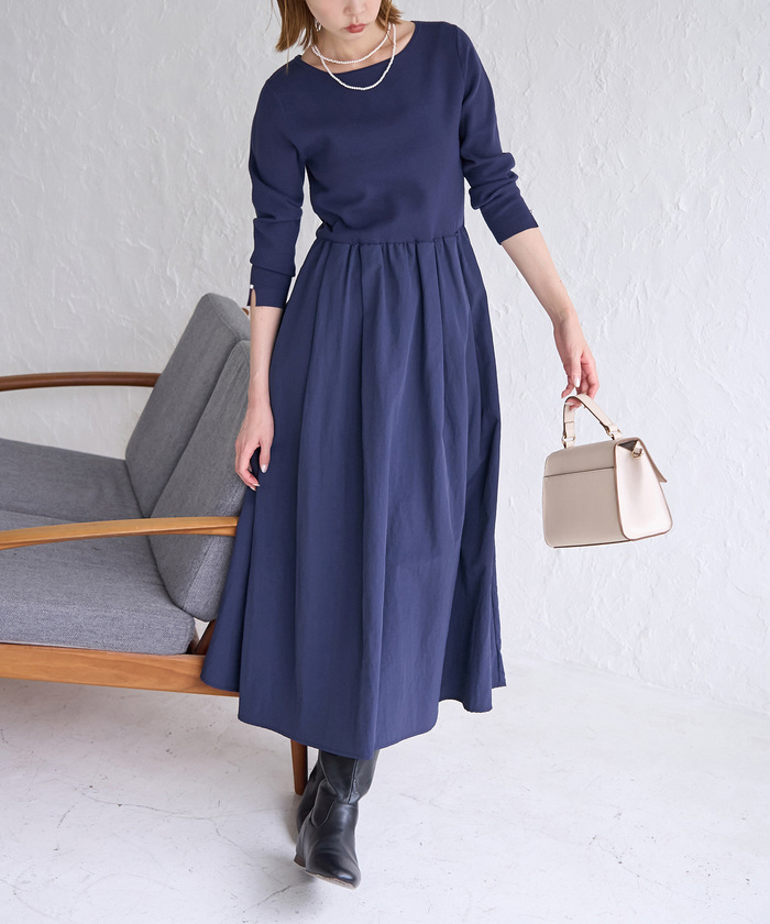 RENU/ニットドッキングワンピース ロペピクニックROPE