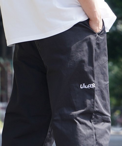 1111clothing(ワンフォークロージング)/【 Laufer コットンツイル ワイドパンツ 】 テーパードパンツ メンズ ワイドパンツ 夏 レディース バルーンパンツ 綿100% コットンツイル パンツ /ブラック