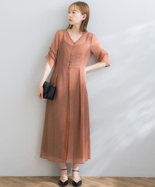 kaene　ラメドビータックスリーブドレス この商品は