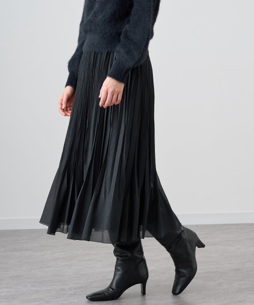 セール】 アナイ(ANAYI) |スパンオーガンジープリーツ スカート  