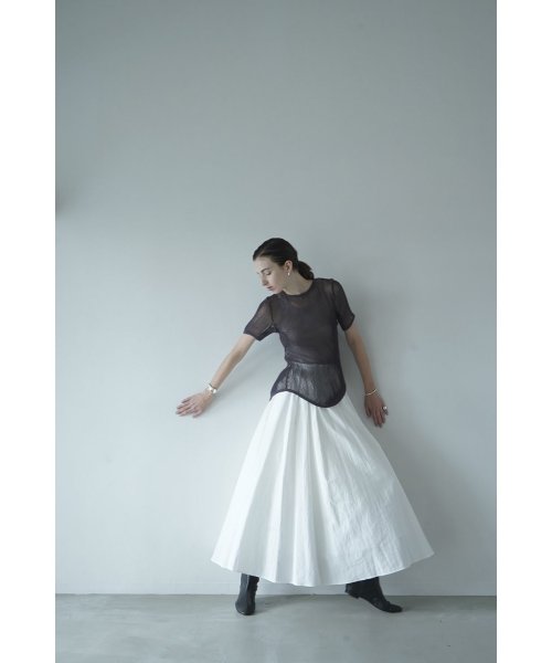 CLANE(クラネ)/VOLUME MAXI SKIRT/WHITE