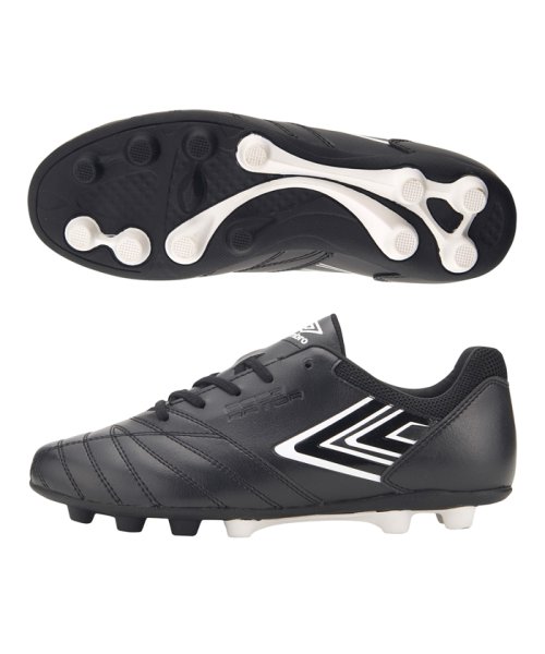 umbro(アンブロ)/アクセレイター RB JR WIDE HG｜ジュニア｜スパイク｜ワイド/BLACK/BLACK/WHITE