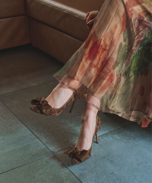 リボンモチーフチュールパンプス リボンモチーフチュールパンプス リボンモチーフチュールパンプス A1651721455 (12540円)