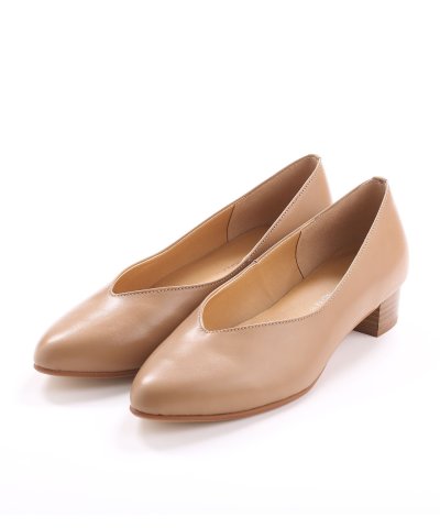 ヒップス HIPS ソフトVカットレザーパンプス