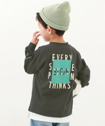 devirock/デビラボ プリント袖リブ長袖Tシャツ 子供服 キッズ ベビー 男の子 女の子 長袖Tシャツ ロンT /505459072