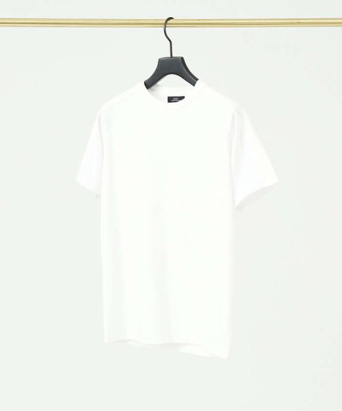 5351POURLESHOMMES(5351POURLESHOMMES)/異素材セミラグラン 半袖Tシャツ/ホワイト