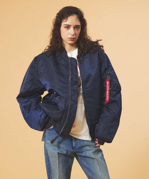 ABAHOUSE(ABAHOUSE)/【ALPHA INDUSTRIES アルファ インダストリーズ】 MA－1 CO/ダークネイビー