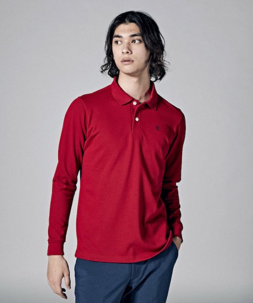 Munsingwear(マンシングウェア)/【永山瑛太/本田圭佑着用】10YEARS POLO SHIRTS (10年ポロシャツ) 長袖/レッド