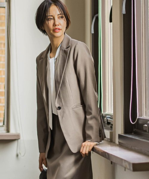 セール】ツムギートストレッチジャケット≪セットアップ/洗える  