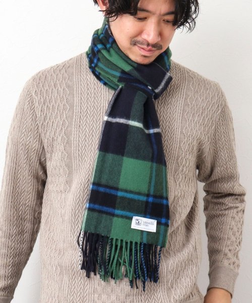 NOLLEY’S goodman(ノーリーズグッドマン)/【Johnstons of Elgin/ジョンストンズ・オブ・エルガン】WA57 CASHMERE SCARF 35/グリーン系その他