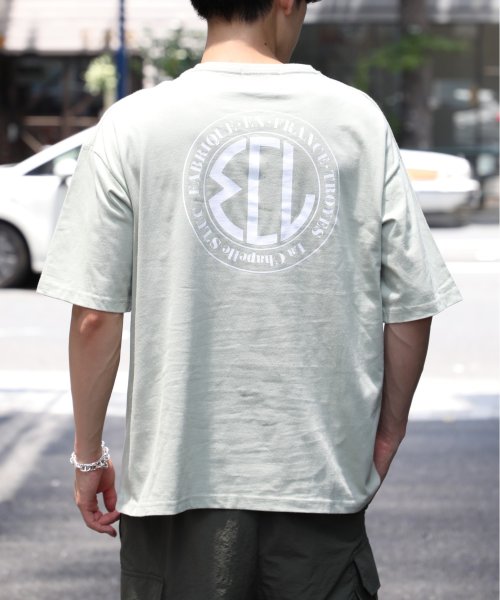 MCL(エムシーエル)/【MCL / エムシーエル】Over size back print Tee/オーバーサイズ バックプリント Tシャツ 半袖/ライトグリーン