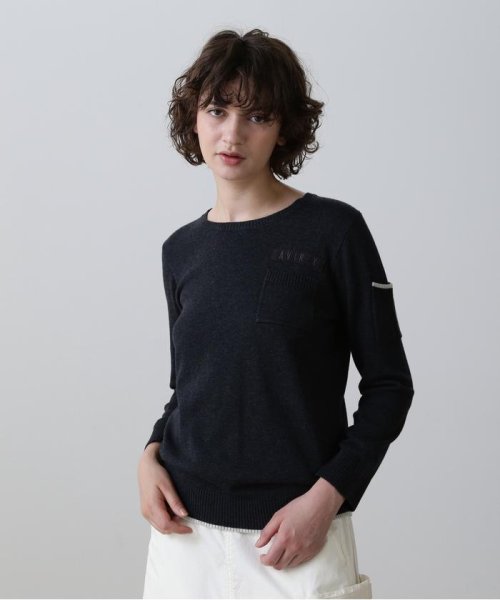 AVIREX(AVIREX)/FATIGUE KNIT TOPS/ ファティーグニットトップス/ブラック