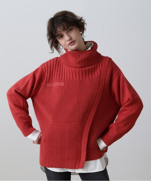 AVIREX(AVIREX)/TURTLE KNIT TOPS/タートルニットトップス/オレンジ