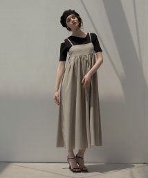 MIELI INVARIANT(ミエリ インヴァリアント)/Wrinkle Crepe C/A Onepiece/グレージュ