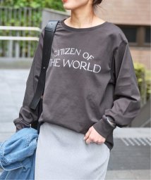 Spick & Span(スピック＆スパン)/シルケット天竺ロゴロンTEE/ブラック