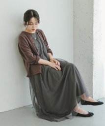 ITEMS URBANRESEARCH(アイテムズ アーバンリサーチ（レディース）)/チュールレイヤードワンピース/GRY