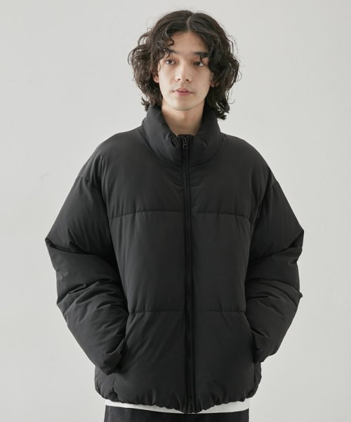 JUNRed(ジュンレッド)/Stretch Loose Fiber Down Jacket / ストレッチルーズファイバーダウンジャケット/ブラック系（02）