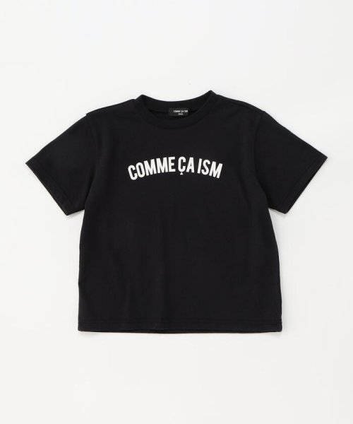 COMME CA ISM KIDS(コムサイズム（キッズ）)/ロゴプリント　半袖Tシャツ/ブラック