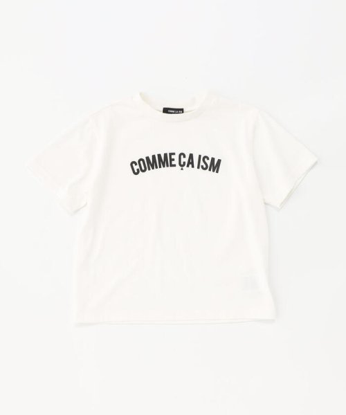 COMME CA ISM KIDS(コムサイズム（キッズ）)/ロゴプリント　半袖Tシャツ/ホワイト