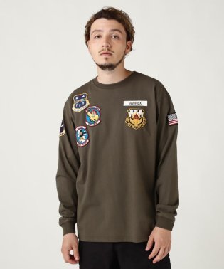 AVIREX/L/S N.Y. A.N.G  PATCH T－SHIRT/505464801