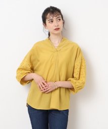 SHOO・LA・RUE/【体型カバー】7分袖レース スキッパーシャツ/505465215