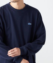 SHIPS any MEN(シップス　エニィ　メン)/【SHIPS any別注】LACOSTE: ワンポイント ピケ クルーネック Tシャツ (ロンT)◇/ネイビー