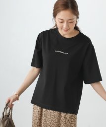 Bou Jeloud(ブージュルード)/5分袖シンプルロゴTシャツ/ブラック