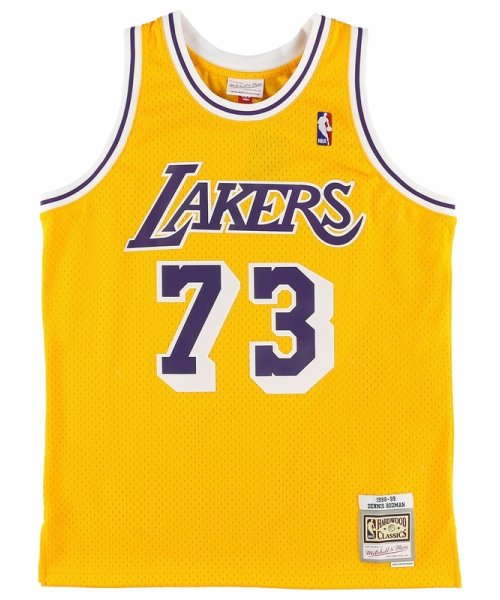 Mitchell & Ness(ミッチェルアンドネス)/デニス・ロッドマン レイカーズ ホーム スイングマンジャージ 1998－99 LOS ANGELES LAKERS SW－Jersey － Dennis Rod/GOLD