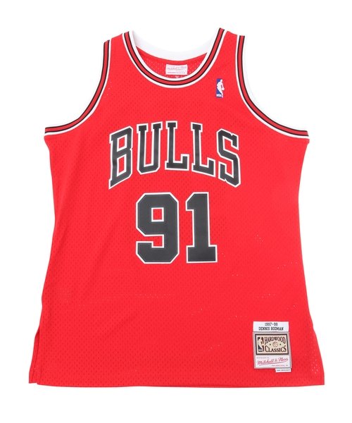 Mitchell & Ness(ミッチェルアンドネス)/デニス・ロッドマン ブルズ ロード スイングマンジャージ 1997－98 CHICAGO BULLS NBA Swingman Jersey Bulls Den/SCARLET