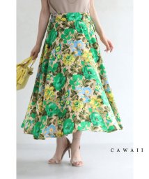CAWAII/鮮やかな花描くミディアムスカート/505455572