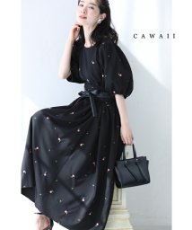 CAWAII/散りばめた小花刺繍のバルーン袖ロングワンピース/505455816