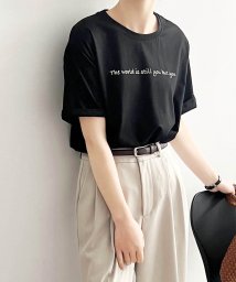 ARGO TOKYO(アルゴトウキョウ)/Crew－neck Logo T－shirt 24071　クルーネックロゴTシャツ　コットンT　Tシャツ　LOGOTシャツ　プリントTシャツ　半袖T　カットソー/ブラック