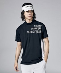 Munsingwear(マンシングウェア)/【ENVOY】EXcDRYラスタカラーmロゴモックネック半袖シャツ【アウトレット】/ブラック
