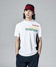 Munsingwear(マンシングウェア)/【ENVOY】EXcDRYラスタカラーmロゴモックネック半袖シャツ【アウトレット】/ホワイト