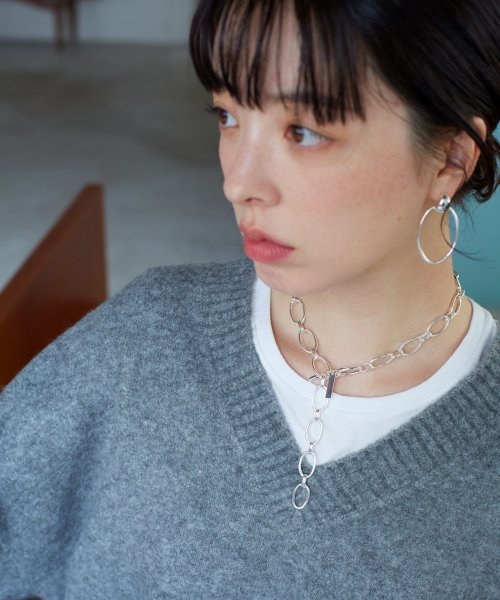 nothing and others(ナッシングアンドアザース)/Ellipse chain Necklace/シルバー