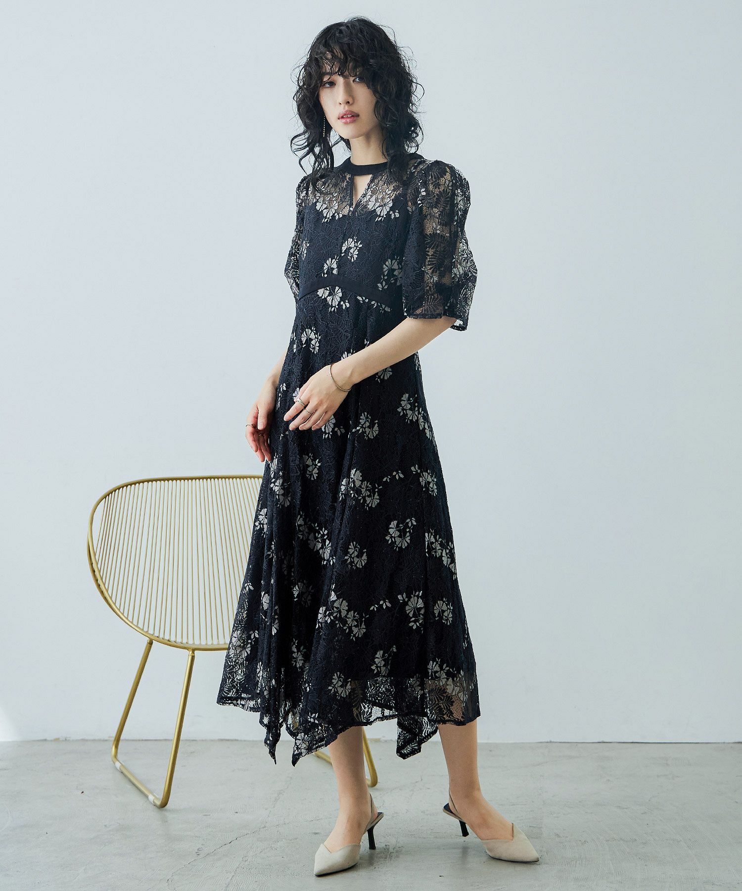 セール】niana ニアナ 結婚式 ワンピース パーティードレス レース 総