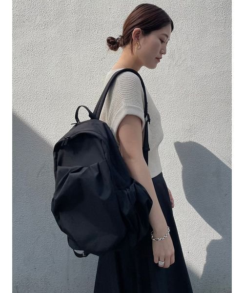 OTHER(OTHER)/【emmi atelier】eco ギャザーボディーバックパック/BLK
