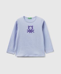 BENETTON (UNITED COLORS OF BENETTON GIRLS)(ユナイテッド　カラーズ　オブ　ベネトン　ガールズ)/キッズアニマルモチーフロゴ長袖Tシャツ・カットソーG/ライトパープル