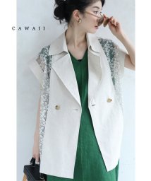 CAWAII/涼やかな抜け感レースの異素材合わせジャケット/505455559