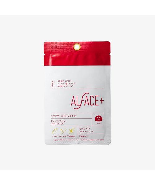 ALFACE+(オルフェス)/【リニューアル】オルフェス ディープブラック 1枚 ハリツヤ・エイジングケア もっちりマスク 防腐剤フリー/その他