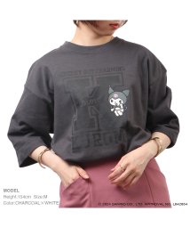 Sanrio characters(サンリオキャラクターズ)/クロミ  Tシャツ 半袖 ドロップショルダー トップス プリント B－ホワイトxDパープル M/ホワイト