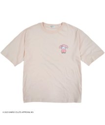 Sanrio characters(サンリオキャラクターズ)/マイメロディ マイメロ サンリオ ビック Tシャツ 半袖 バック プリント フルーツ sanrio M L LL/ライトピンク