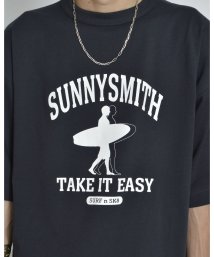 SUNNY SMITH(サニースミス)/アーチロゴ 11.6オンスウルトラヘヴィーウェイトTシャツ/チャコールグレー